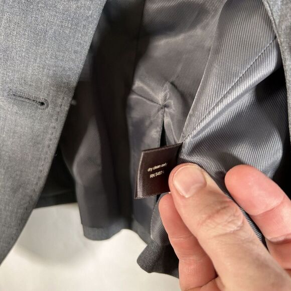 The Limited Blazer Women's 4 Grey 2 Button Front Polyester Suit Jacket - Picture 6 of 9